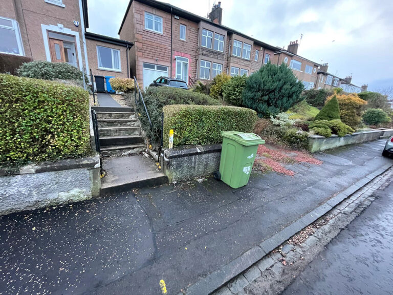 Before the new driveway in East Kilbride